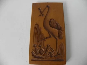 Gr. Springerle Model Storch mit Baby Abdruck von original Holzmodel...NEU - Bild 1 von 4