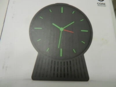 Core Innovations Retro Black Style Alarm Analog Clock Bluetooth Speaker BrandNew - Image 1 of 4