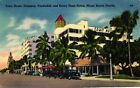 Linen Postcard, Town House Hotel, 1945, Miami Beach Fla. WWII Vets writing home