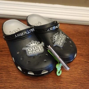 Outkast | Crocs Classics Clog schwarz silber Herren 10 Damen 12 Andre 3000 Big Boi - Bild 1 von 10