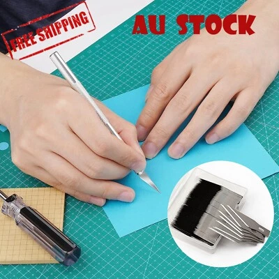 100x #11 Knife Replacement Blades Carbon Steel Hobby Arts Craft Cutting Tool AU - image 1 of 3