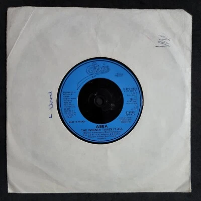 ABBA - 'The Winner Takes It All' 7" Vinyl Single Record 1980 U.K. PRESSING - Image 1 of 4