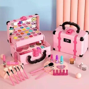 Children Makeup Cosmetics Pretend Playing Box Princess Make Up Girl Toy Play Set - Picture 1 of 24