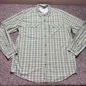 Exofficio Shirt Mens XL Green Plaid Long Sleeve Button Up Casual Outdoor Fishing - Picture 1 of 9
