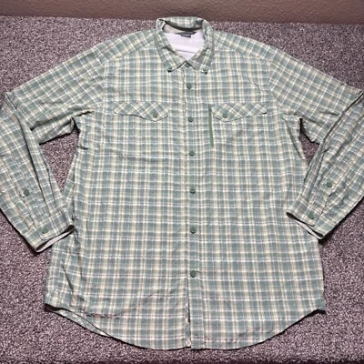 Exofficio Shirt Mens XL Green Plaid Long Sleeve Button Up Casual Outdoor Fishing - Image 1 of 4
