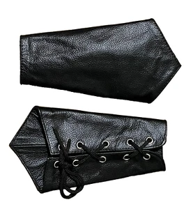 Men's Punk Wide Genuine Leather Belt Wristband Bangle Cuff Bracelet Adjustable - Picture 1 of 1
