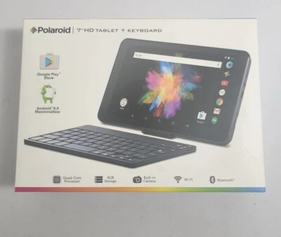 Polaroid 7'' HD Tablet + Keyboard. New Sealed. - Image 1 of 4