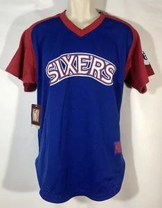 Mitchell & Ness Final Seconds Men's Mesh Jersey Shirt Philadelphia 76er Blue - Picture 1 of 12