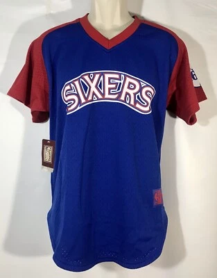 Mitchell & Ness Final Seconds Men's Mesh Jersey Shirt Philadelphia 76er Blue - Image 1 of 4