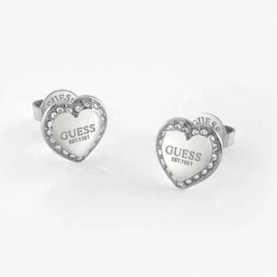Orecchini a Cuore Guess in acciaio con cristalli jube01 427jw rh - Immagine 1 di 3