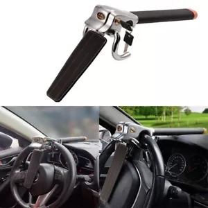Foldable Vehicle Car Steering Wheel Security Lock With 2 Keys Anti Theft Devices - Picture 1 of 12