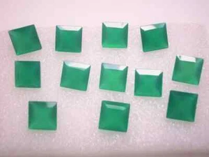 5 PieceTop Quality Green Onyx Faceted Square Gemstone/Green Onyx Gemstone - Picture 1 of 5