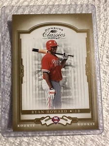RYAN HOWARD 2004 Donruss Classics Rookie #186 #622/1999 - Picture 1 of 2