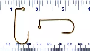 1000 Matzuo 117040 Gold Aberdeen 90 Degree Jig Fish Hooks size 2/0 - Picture 1 of 3