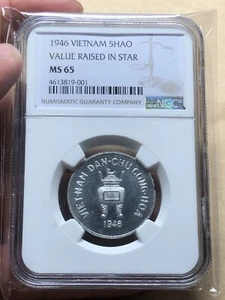 5 Hao North Viet Nam 1946 NGC MS-65 Vintage Rare_LDP Shop. - Picture 1 of 4