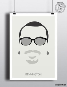 Chester Bennington (Linkin Park) - Minimalist Poster Silhouette Head Minimal Art