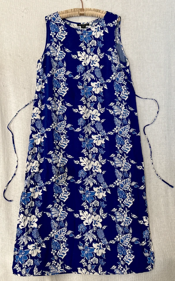 Впечатления платье XL синий цветочный Cottagecore гранж Y2K винтажный Midi сарафан - Изображение 1 из 4