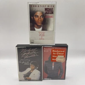 Michael Jackson 3 x Cassette Tape Job Lot Including Thriller - Picture 1 of 2