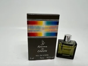 LE No.3 HOMME DE CARON by CARON 0.17 oz / 5 ML Eau De Toilette Miniature Pour - Picture 1 of 2