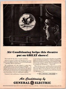 VINTAGE 1944 ALLGEMEINE ELEKTRISCHE KLIMAANLAGE ZWEITER WELT U-BOOT DRUCK ANZEIGE - Bild 1 von 1