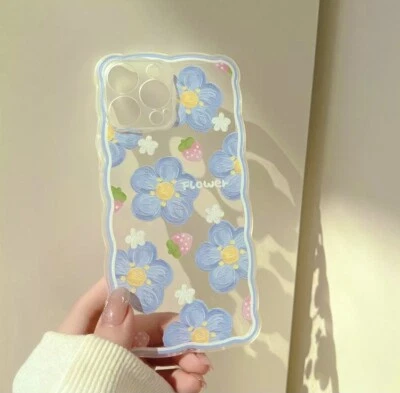 Funda Estética Flor Marco Onda Transparente Antigolpes iPhone 13 Foto 1 de 3