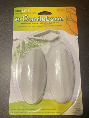 Penn Plax E2 天然 Cuttlebones 2 个(1 件装)全新带包装适用于所有鸟类,请参阅图片 — 第 1/4 张图片