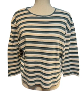 Camisa a rayas B Moss para mujer manga 3/4 talla XL - Imagen 1 de 4