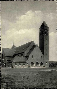 St. Niklaas Waas Belgien alte s/w AK ~1950/60 gelaufen St. Don Bosco Kerk Kirche - Picture 1 of 2