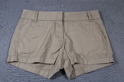 Pantalones Cortos Chinos J Crew Para Mujer 2 Caqui Beige 100% Algodón Rotos Informales Clásicos Foto 1 de 4