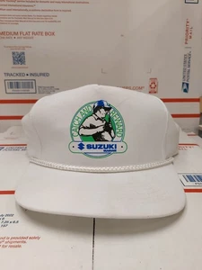 Suzuki Marine Mütze Snapback Trucker Cap Bootfahren weiß Angeln Boot Dock Wear - Bild 1 von 11