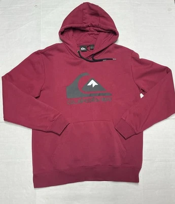 Sudadera Pullover Quicksilver Para Hombre Sudadera con Capucha Borgoña L Patinador Nueva Sin Etiquetas Foto 1 de 4