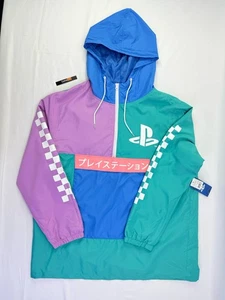 Leichter PlayStation Color Block Kapuzenpullover 1/4 Reißverschluss Größe Extra Large - Bild 1 von 7