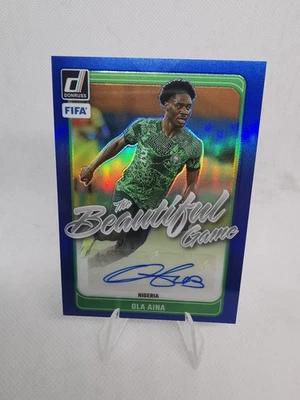 Ola Aina 2024-25 Panini Donruss FIFA “The Beautiful Game” Blue Auto #/99 Nigeria - Image 1 of 2