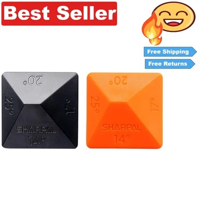 Afilador de cuchillos piramidales de ángulo compacto - Paquete de 2 con imán y diseño antideslizante Foto 1 de 4