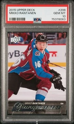 2015-16 UD Young Guns Mikko Rantanen PSA 10, Gem Mint # 206 Dallas Stars - Image 1 of 2