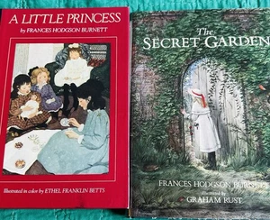 Lot 2 Hard Cover Books by Burnett, Frances Hodgson Secret Garden Little Princess - Picture 1 of 22