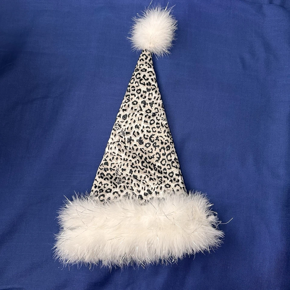 RARO Victoria's Secret Leopardo de las Nieves Navidad Papá Noel Sombrero "Muy Sexy"  Foto 1 de 4