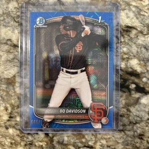 2025 Bowman Chrome Bo Davidson 1st Blue Mojo Refractor #/150 SF Giants #BCP-206 - Picture 1 of 2