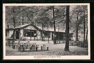 Berlin-Tegel, Ansichtskarte, Gasthaus Burckhardthalle 1928  - Picture 1 of 2