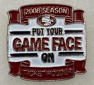 Spilla San Francisco 49ers porta biglietti stagione 2008 metti la faccia del tuo gioco - Foto 1 di 3