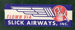 Airline luggage label Slick Airways #447 - Picture 1 of 1