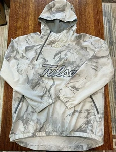 Adidas University of Tulsa Golden Hurricanes Quarter Zip Hoodie Size L - Picture 1 of 7