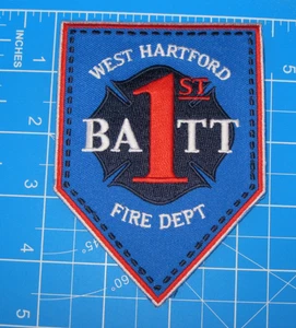 West Hartford Connecticut Battalion 1 Fire Department Patch - Bild 1 von 2
