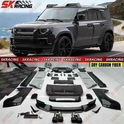 Kits de carrocería para Land Rover Defender 110 SECO fibra de carbono delantero trasero labio faldones laterales Foto 1 de 4