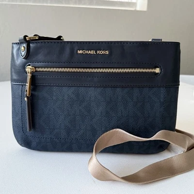 NWT Michael Kors Jet Set Sport East West Crossbody File Bag Baltic Blue CHIC! - Image 1 of 4
