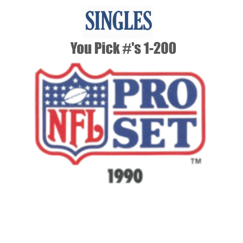 You Pick ● 1990 NFL Pro Set Base Singles Card #'s 1 - 200 - Image 1 of 1