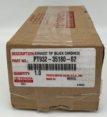 2005-2023 TOYOTA TACOMA BLACK CHROME EXHAUST TIP GENUINE OEM PT932-35180-02 - Image 1 of 4