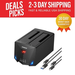 Versatile USB 3.2 Gen 1 Hard Drive Dock with Cloning for Windows, Mac & Linux - Picture 1 of 9