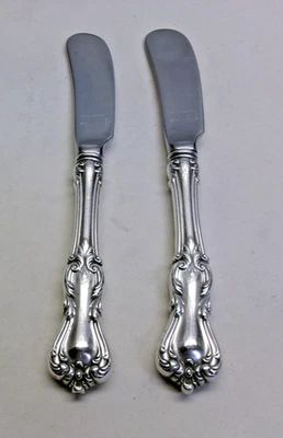 2 espalhadores de manteiga MARLBOROUGH PRATA ESTERLINA HH - CLÁSSICO/ORNATO '06 CANA/BARÃO - Imagem 1 de 3