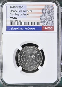 2025 S 25C Stacey Park Milbern NGC MS 67 First Day Of Issue - Picture 1 of 2